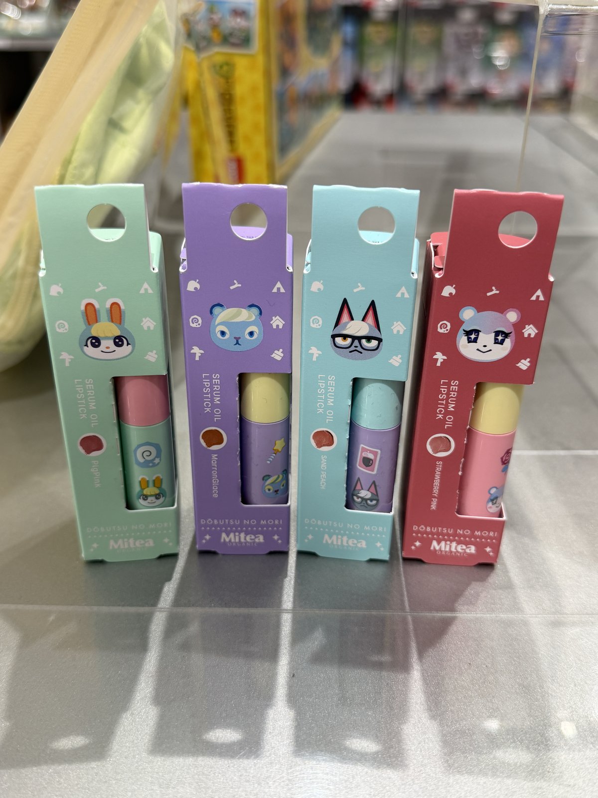 Serum Oil Lipstick, four of the six shades